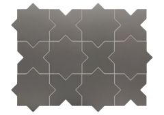Porto Cross Black 12X12 - hladký dlažba i obklad mat, černá barva