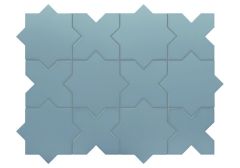 Porto Cross Azure 12X12 - hladký dlažba i obklad mat, modrá barva