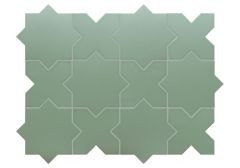 Porto Cross Pickle Green 12X12 - hladký dlažba i obklad mat, zelená barva