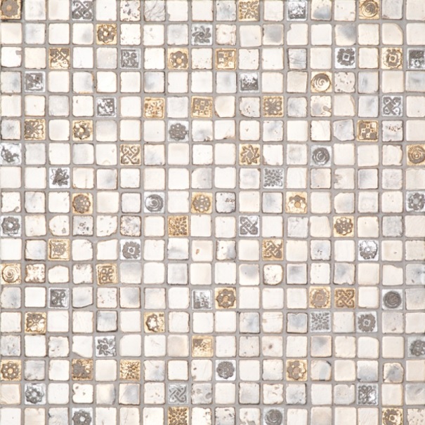 Imperia Cream Gold - Mozaiky mix materiálů