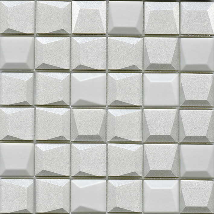 Effect Square White - Mozaika Skleněná