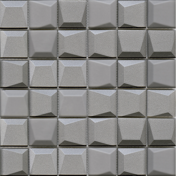 Effect Square Silver - Mozaika Skleněná