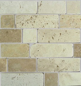 Mosaico Travertino Brick - 