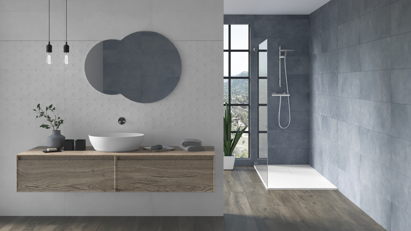 Iris - Moderní obklad do koupelny s perfektními dekoracemi do kombinace, které garantují zcela nadčasový a luxusní, přitom i příjemný a komfortní dojem a efekt