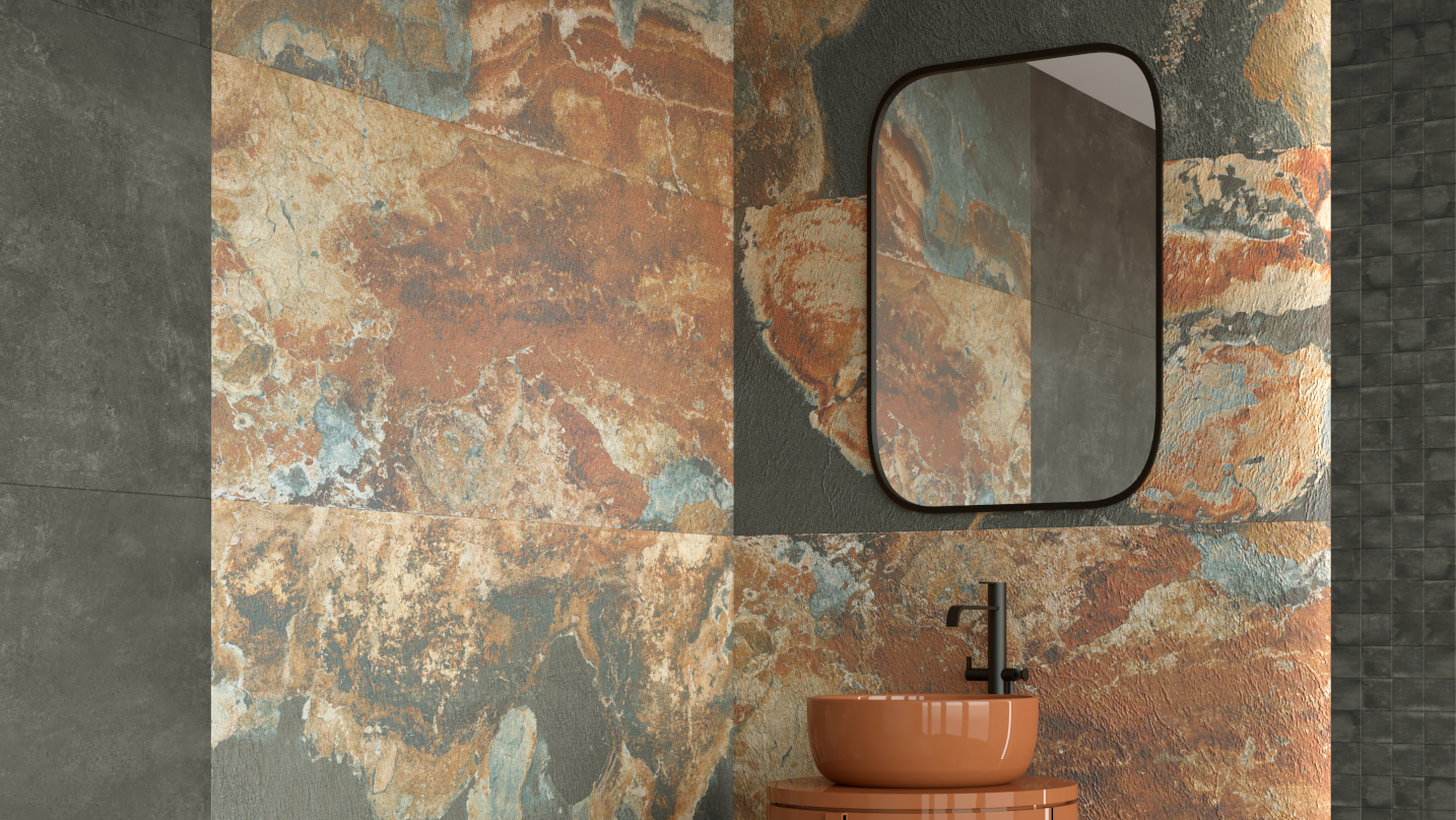 Cuzco - Dlažba imitace kamene s výrazným dekorem pro řešení koupelny a dlažeb v interiéru