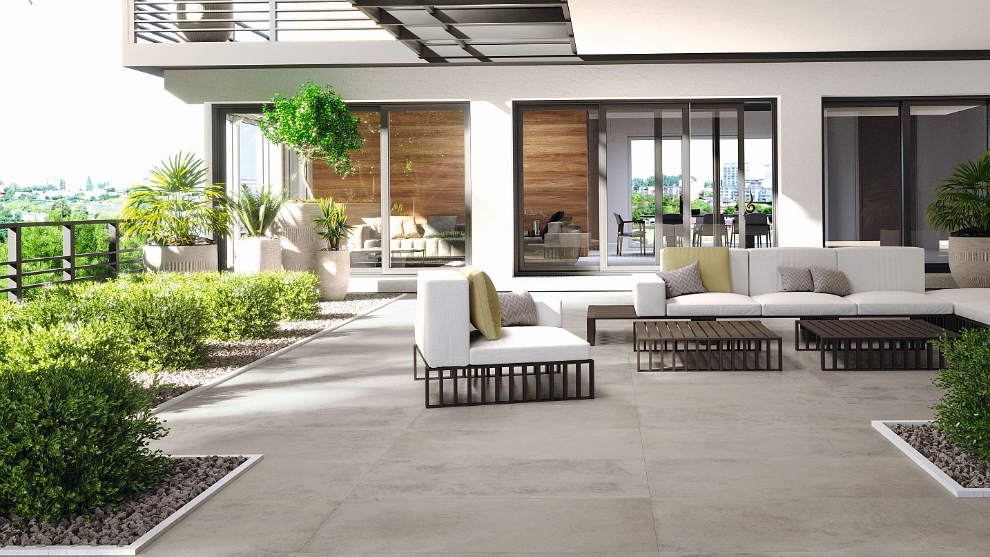 Lounge - Dlažba imitace betonu, velkoformátová dlažba 60x120 cm